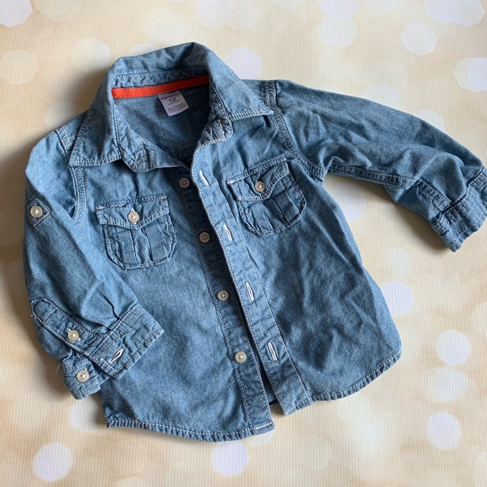 Carter’s chambray button down shirt
